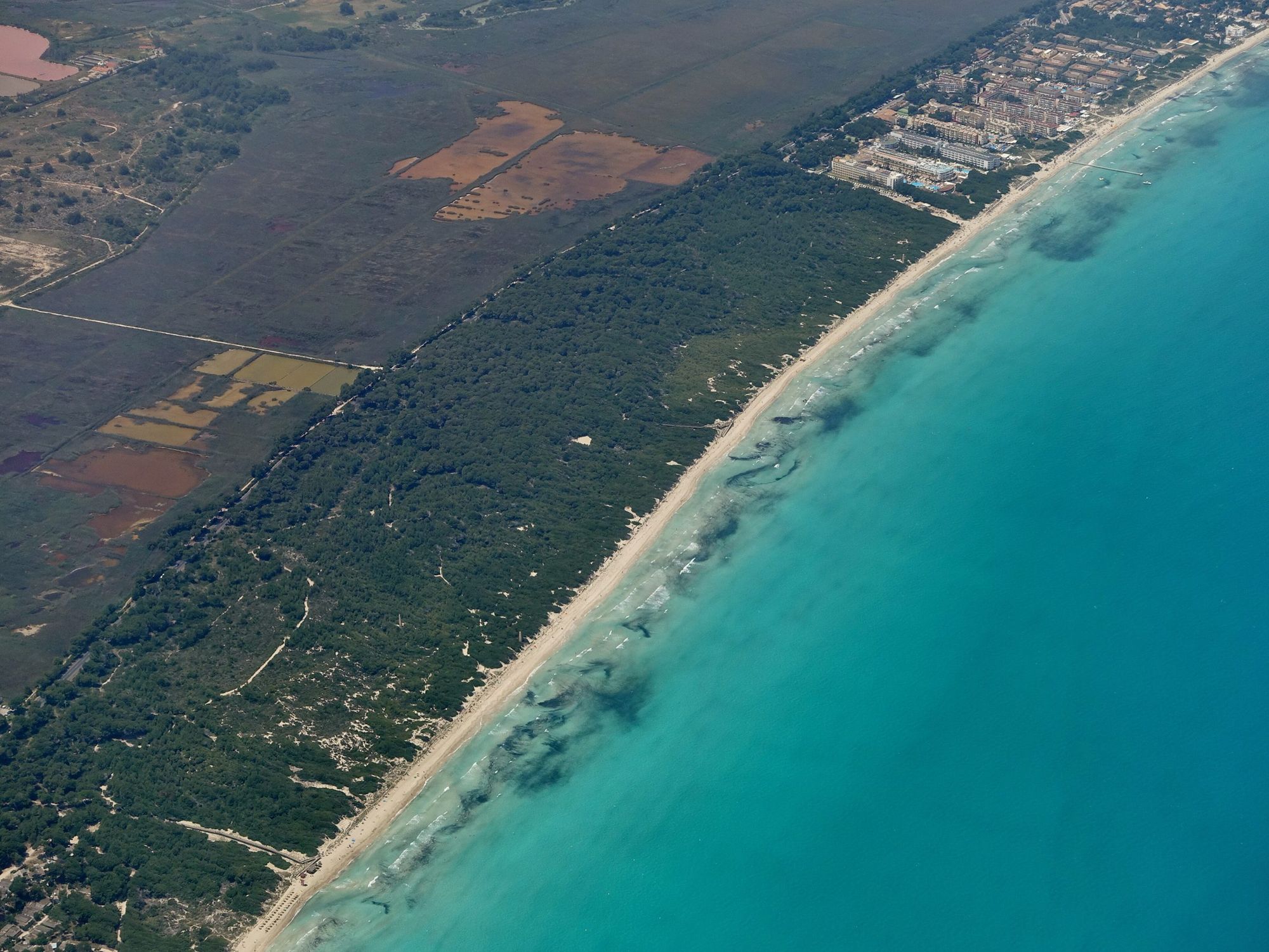 Es Comú de Muro from the air